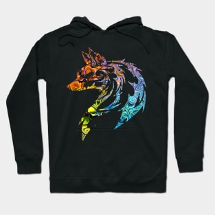 Trippy Tribal Wolf/Fox Hoodie